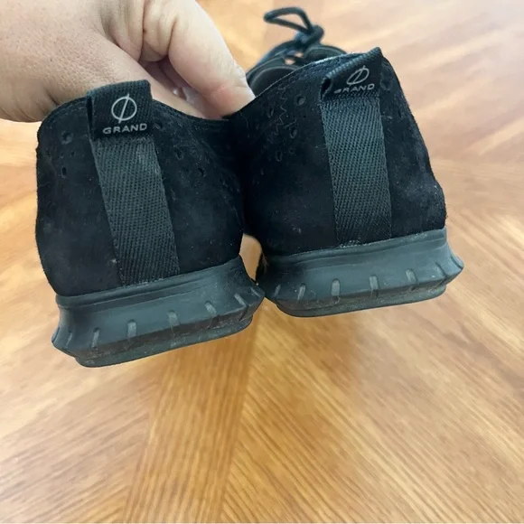 Cole Haan | Zerogrand Black Suede Wingtip Oxford Sneaker Women’s 10 - Picture 7 of 10